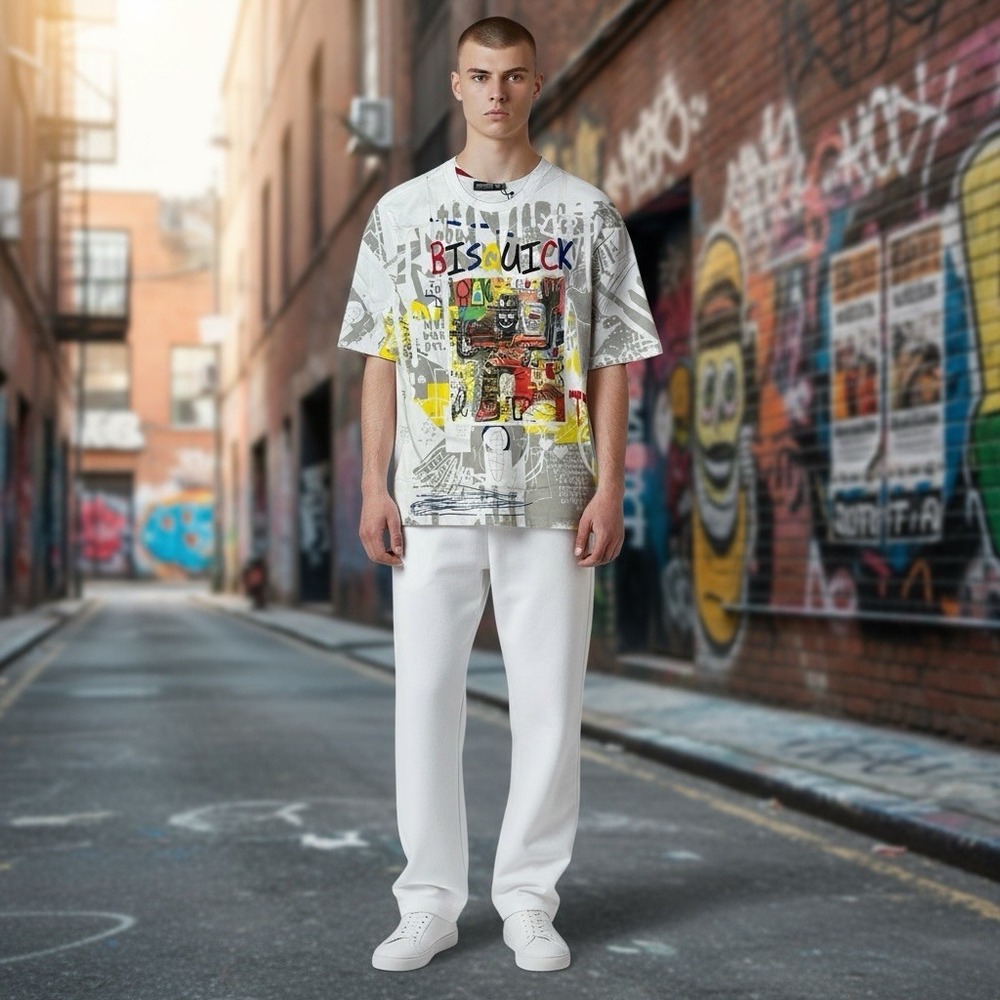 Contender Men's 3XL NWT Multicolor Streetwear Short Sleeve Graphic‎ T-Shirt